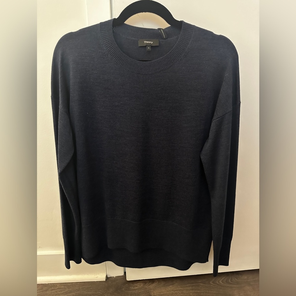 Navy theory sweater